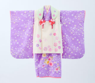 3歳着物A-2(紫乙葉)