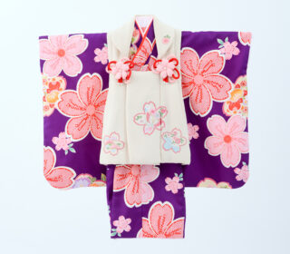 3歳着物A-4(紺桜)