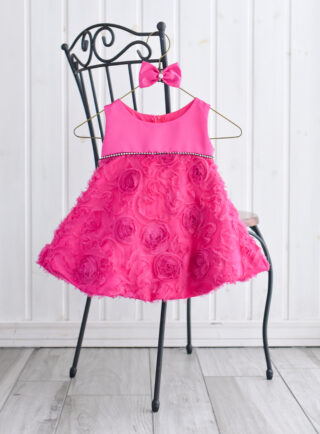 1歳ドレス16(ピンクローズ)