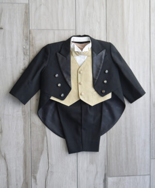 1歳タキシード7(クロ×ゴールド)