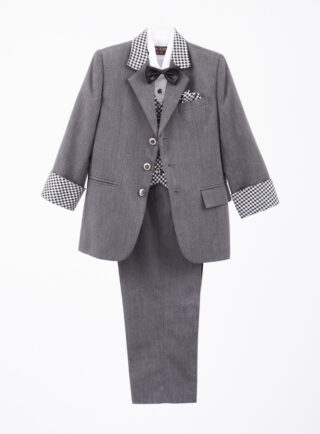 5歳タキシード4(グレーチェック)