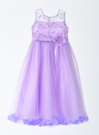 7歳ドレス10(パープル花びら)