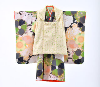 3歳着物A-7(KAGURAグリーン)