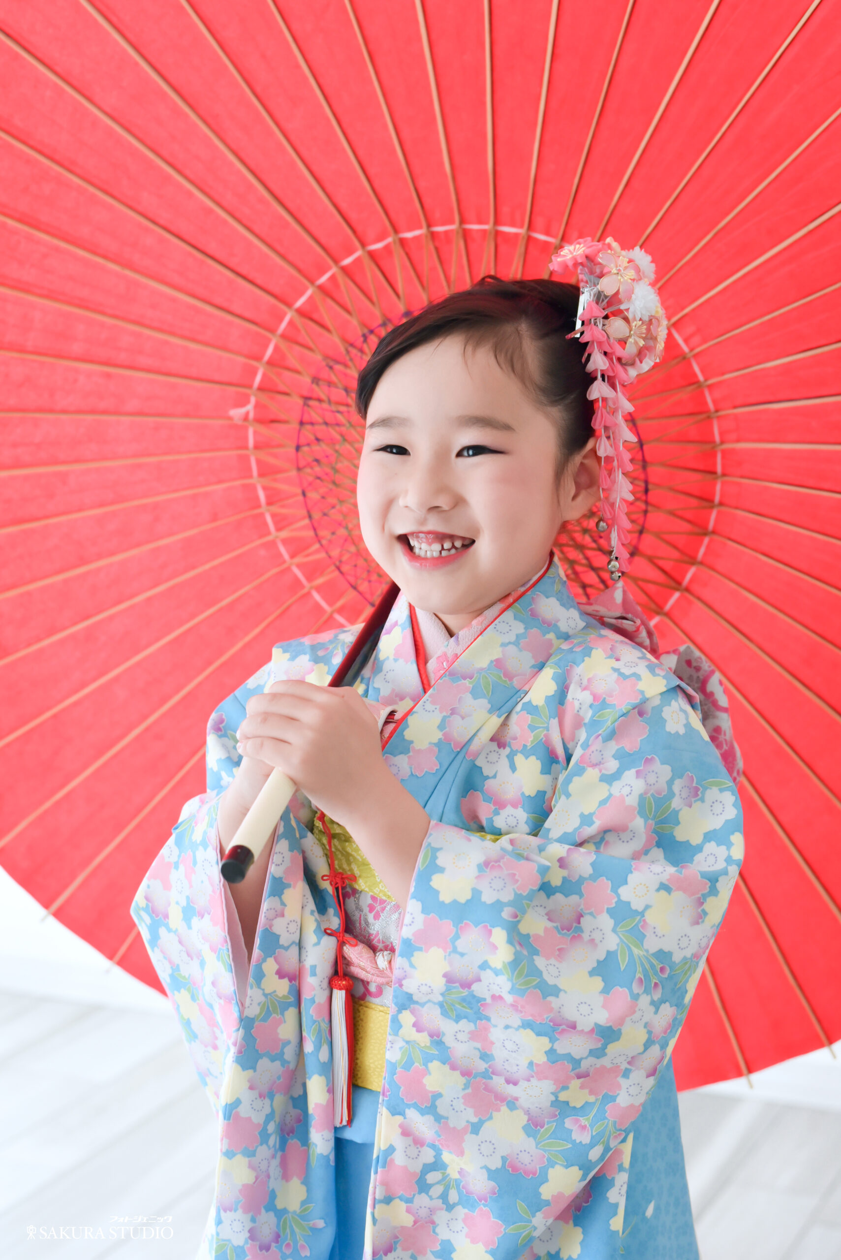 七五三7歳 2歳バースデー 二人ともおめでとう フォトジェニック サクラスタジオ