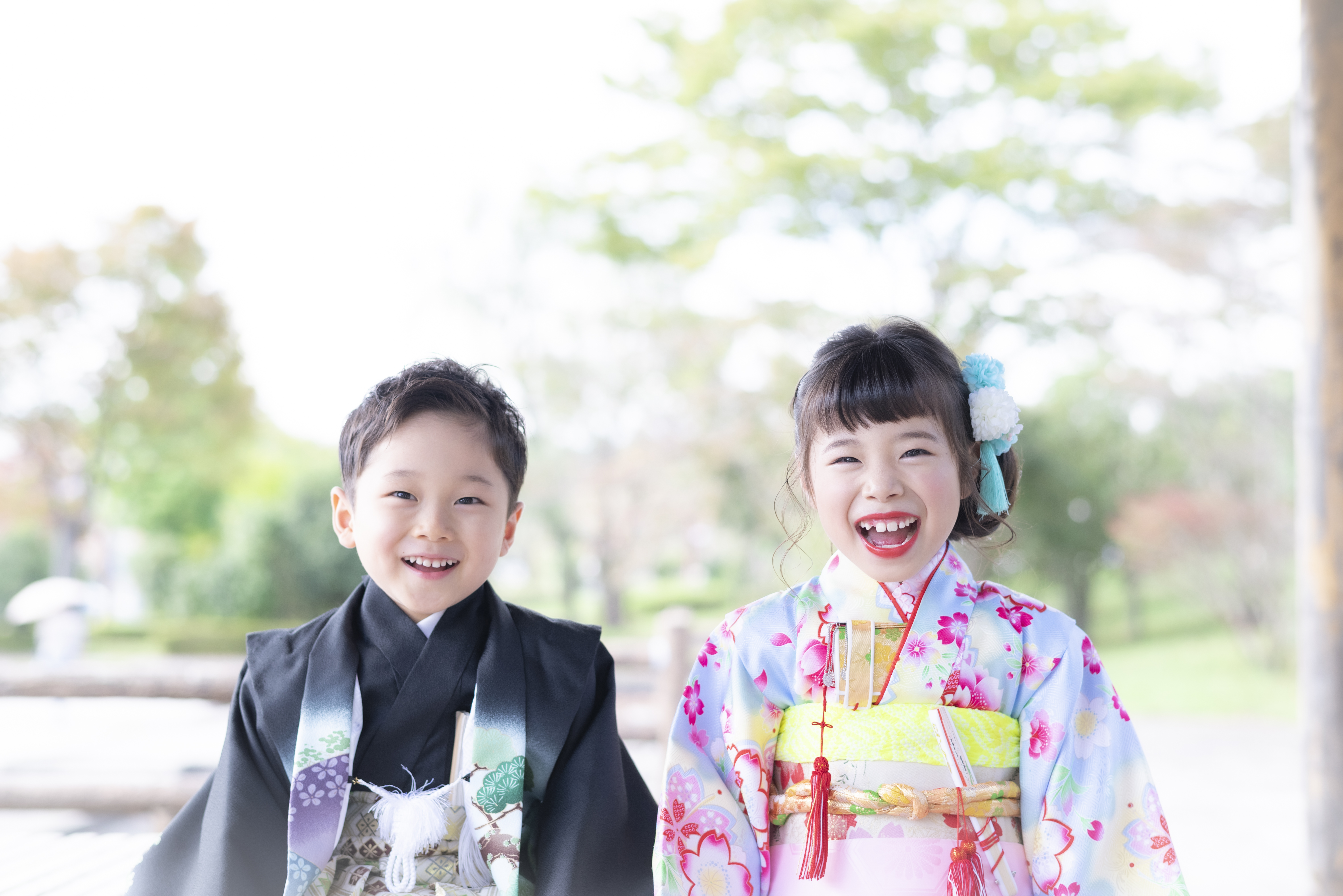 5歳・7歳七五三、さなちゃん&そうまくん - フォトジェニック サクラ