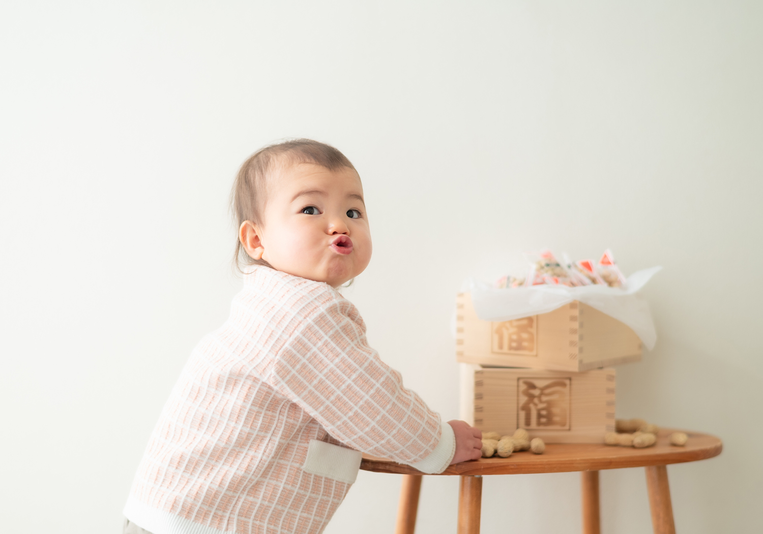 1歳女の子タコのお口ができるよ